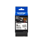 Brother TZE-FX221 кассета с лентой для печати наклеек (эластичная), чёрный шрифт на белой основе, 9мм*8м