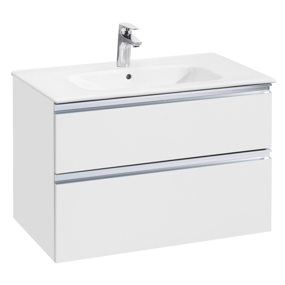 Roca A857399806 The Gap Тумба под умывальник подвесная, 785x453x515 мм, 2 ящика, Белый Глянец