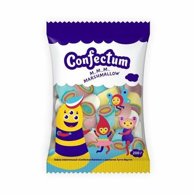 Маршмеллоу «Confectum Rainbow» с ароматом тутти-фрутти, 200гр х 14шт