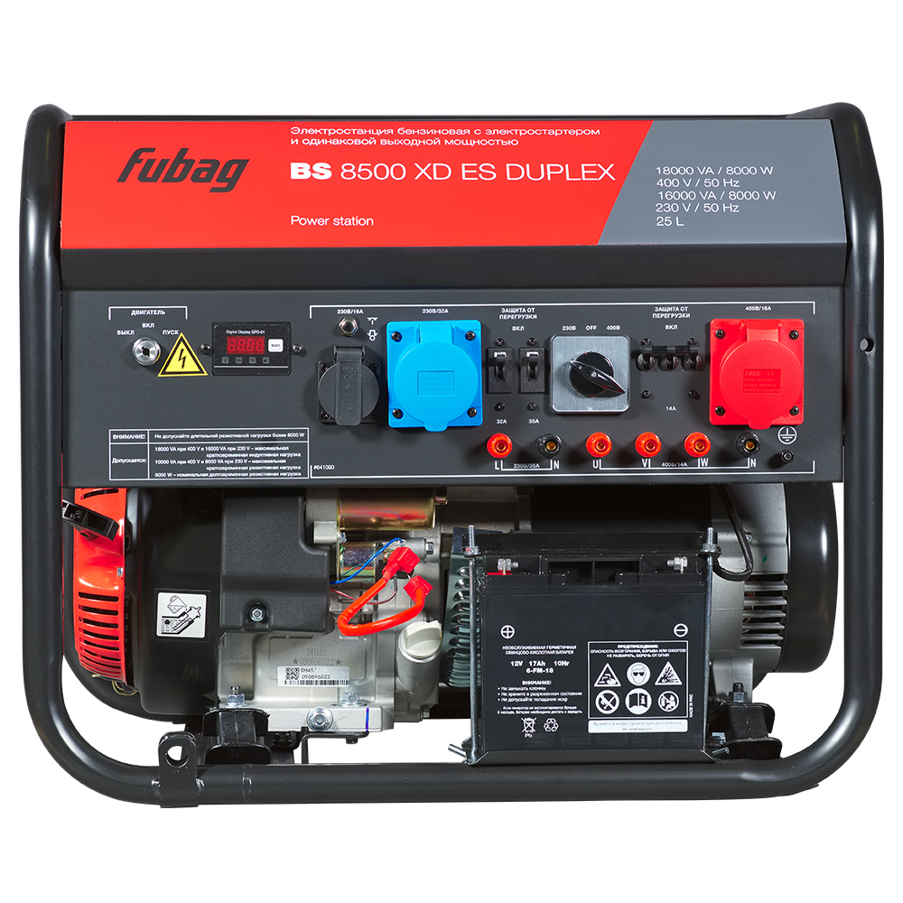 Бензиновый генератор для одно и трехфазного режима работы Fubag BS 8500 XD ES DUPLEX