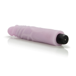 Рельефный вибратор Soft Touch Sleeve со съёмной сиреневой насадкой - 20,5 см. (Цвет: сиреневый)