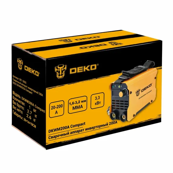 Сварочный инвертор "DEKO" DKWM200A COMPACT