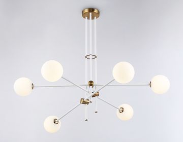 Потолочный светильник 6*G9 TR2521/6 WH/BS белый/латунь Modern Ambrella
