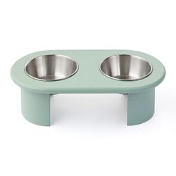 Миска двойная на подставке Плато мятного цвета из коллекции Pets Essential