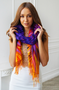 LIGVIANNI Палантин Kerchief Purple