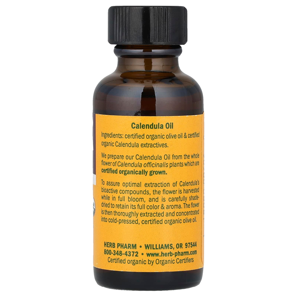 Herb Pharm, Масло календулы, 1 жидкая унция (30 мл)