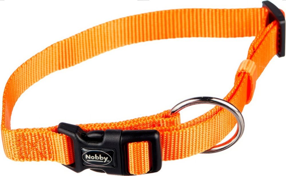 Nobby Ошейник Classic для собак, нейлон, оранжевый, 20 мм, 40-55 см