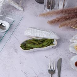 Блюдо для подачи 15*5,9 см h7 см 130 мл для закусок крышкой Groundnut Gray Frutti di Mare P.L. [1]