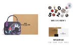 COACH Disney Collaboration BOX CROSSBODY Cow Split Leather Clutch Women"s Dark Purple