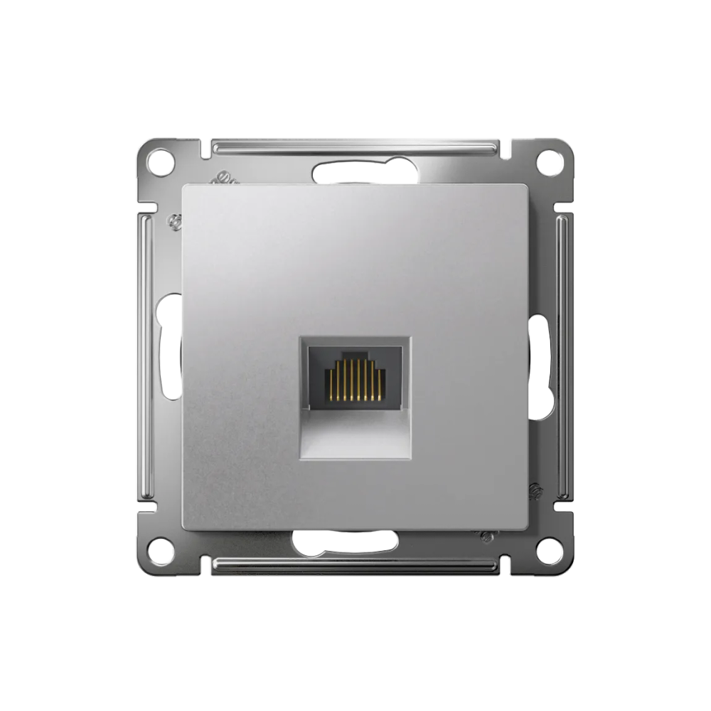 ATLASDESIGN РОЗЕТКА компьютерная RJ45 кат. 6A, механизм, АЛЮМИНИЙ