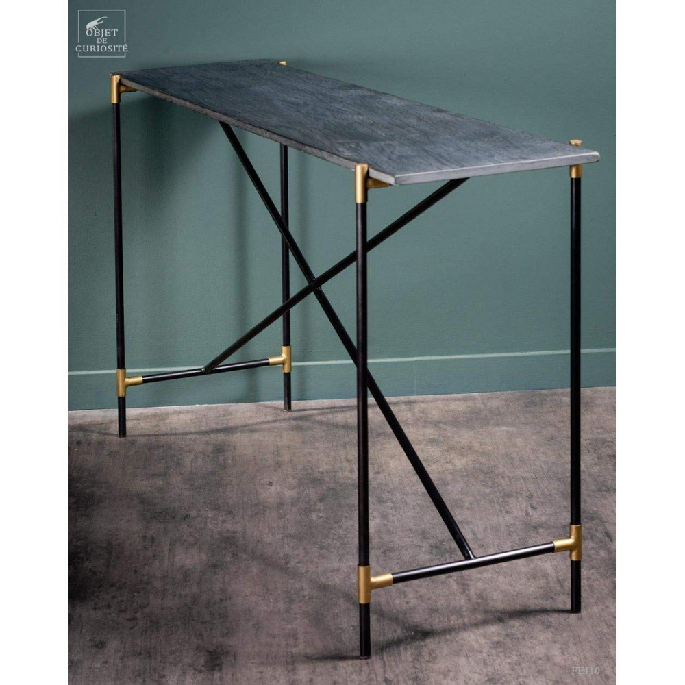 Столик Console black marble Консольный столик Objet de Curiosite Черный