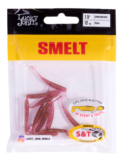 Слаги съедобные Lucky John Smelt 1.5" (3.8 см), цвет S14, 12 шт