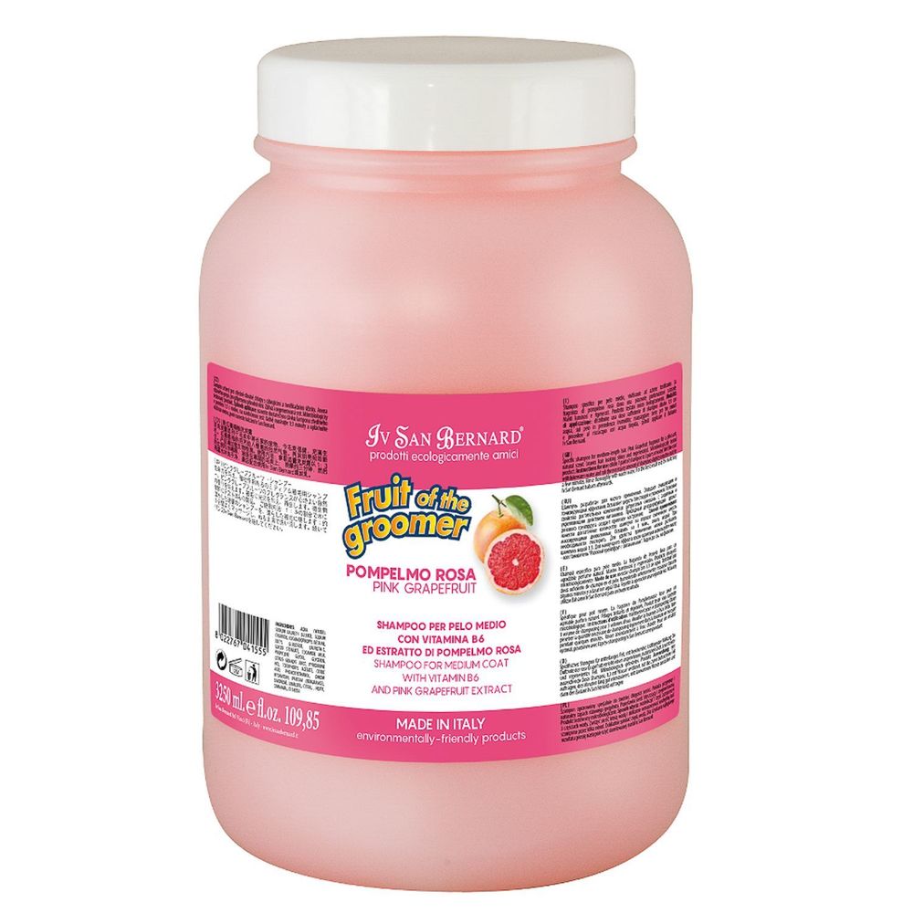 Шампунь для шерсти средней длины Iv San Bernard Fruit of the Grommer Pink Grapefruit, с витаминами