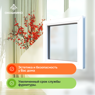 Пластиковое окно пвх, одностворчатое, глухое.