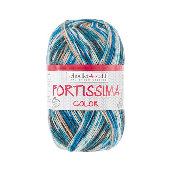 Пряжа Austermann (Аустерманн) Fortissima Socka 4-fach color / уп.5 мот. по 100 г, 420м, сойка