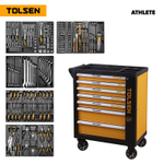 TOLSEN (TT85412) Набор инструментов "ATHLETE" в черной тележке, 189 предметов