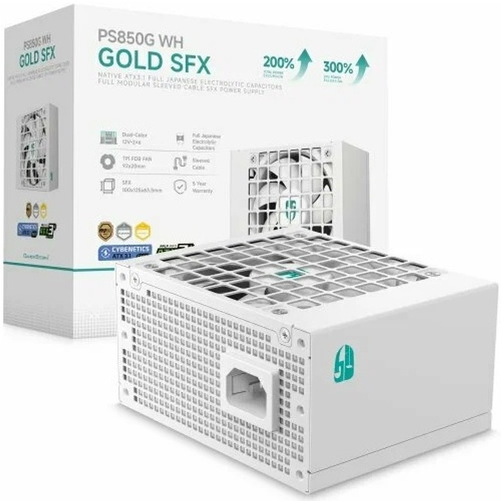 Блок питания Deepcool 850W GAMERSTORM PS850G WH (модульный, 16 Pin PCIe 5.0, Cybenetics Platinum, PPLP Gold, SFX)