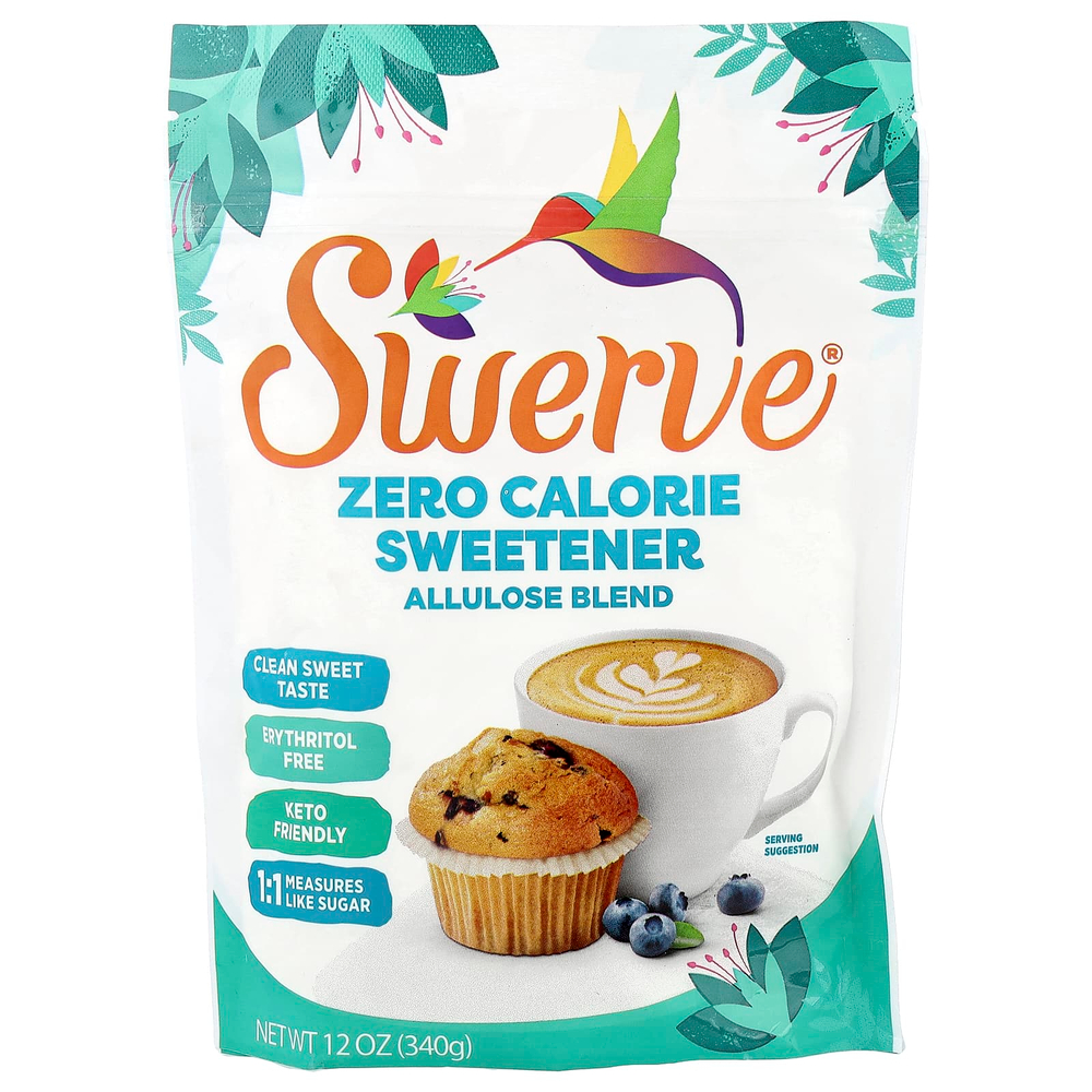 Swerve, подсластитель с нулевым содержанием калорий, смесь с аллюлозой, 340 г (12 унций)