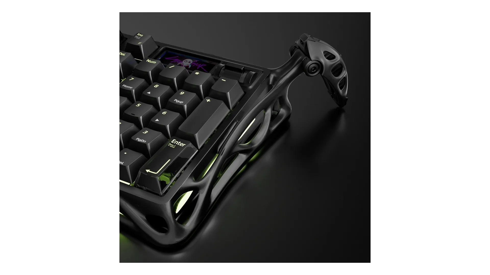 GravaStar Mercury K98 Pro Phantom Black — экран, регулятор и цифровой блок английской версии