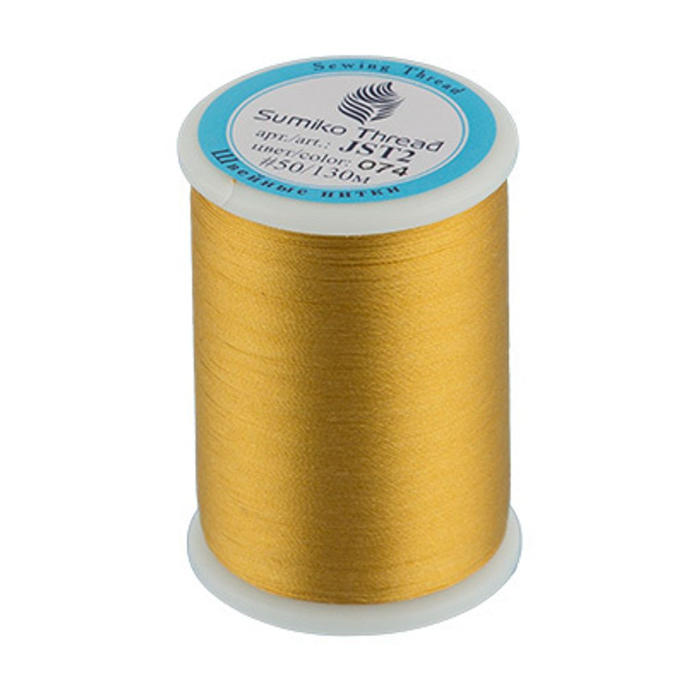 Нитки вышивальные SumikoThread 130 м, №074 золотой Нитки вышивальные SumikoThread 130 м, №074 золотой