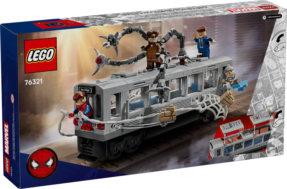 Конструктор LEGO Marvel 76321 Человек-паук против: Сцена в поезде метро с Доком Оком