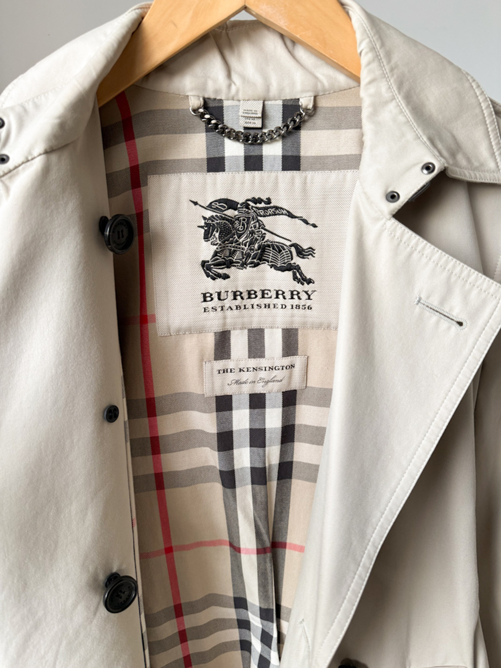 Хлопковый тренч Burberry, XS