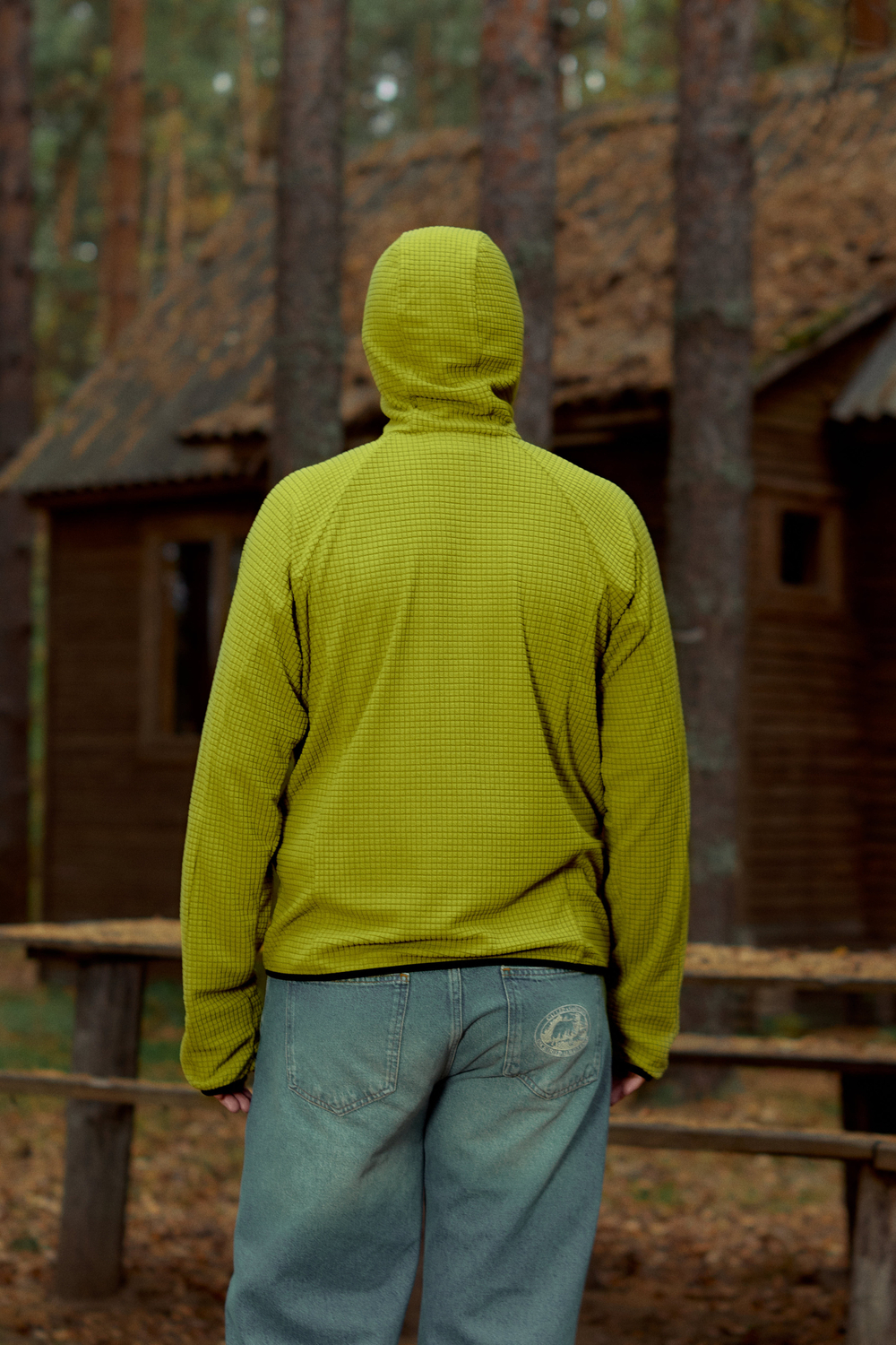 Худи Called a Garment Grid-Tex Hoodie "Golden Olive"