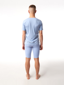 ТАЙТСЫ КОРОТКИЕ МУЖСКИЕ С ПОЯСОМ SFA SHORT TIGHT | SKYBLUE