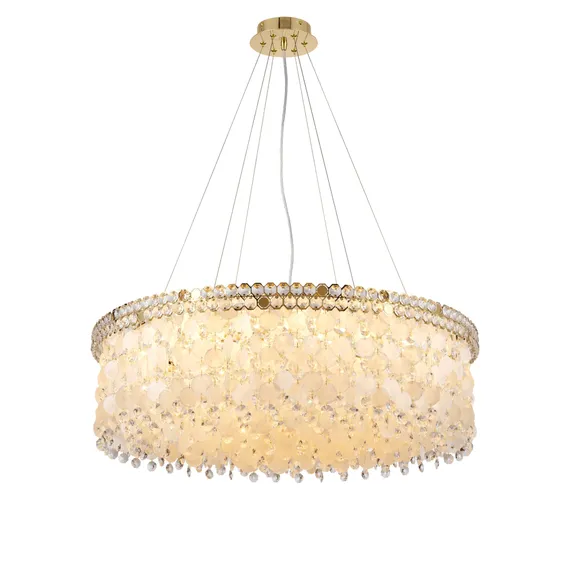 Люстра подвесная NewRgy NW095-ф800*H260(1200) H GOLD, 18×40 Вт, золотая