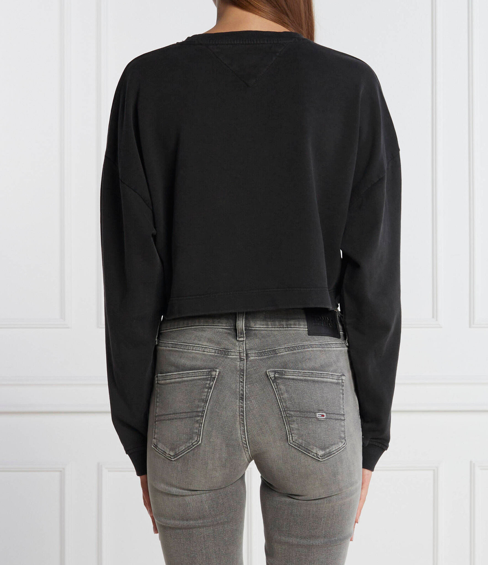 Худи LUXE VARSITY CREW Tommy Jeans - черный(DW0DW16411)