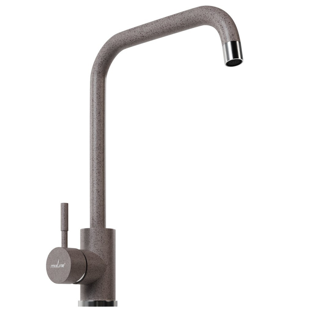 Смеситель для кухни 35к MIXLINE МЛ-ГС12 (ML-GS12) (302) песочный высок. излив