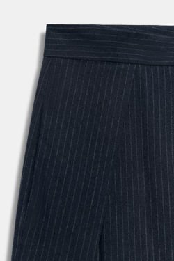 ZARA БРЮКИ СО СКЛАДКАМИ — ZW COLLECTION, МОРСКОЙ СИНИЙ