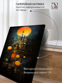 Картина на стену Геометрический закат 30х40см 1шт.