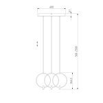 Подвесной светильник 50257/3 LED черный, LED