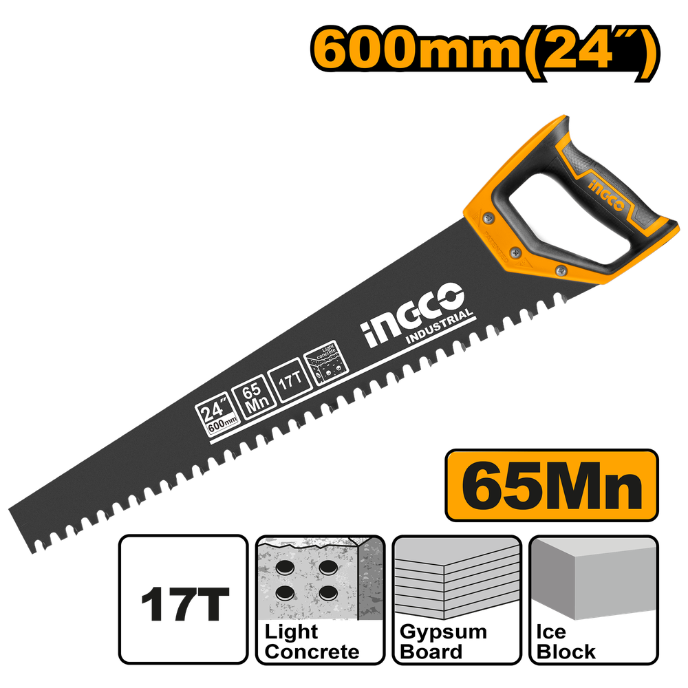 Ножовка по пенобетону INGCO HCBS016001 INDUSTRIAL 600 мм Ножовка по пенобетону INGCO HCBS016001 INDUSTRIAL 600 мм