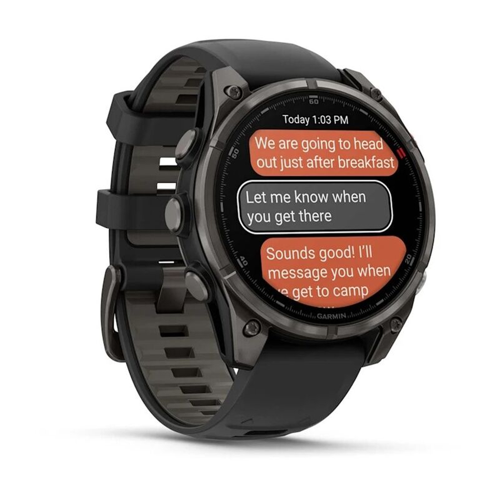 Garmin Fenix 8 Pro 47мм AMOLED Sapphire Carbon Gray DLC Titanium Black / Pebble Gray