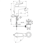 Смеситель Ideal Standard  CERAFLEX B1715AA для умывальника