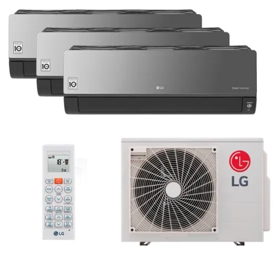 Мультисплит система на 3 комнаты LG AC09BK.NSJR x 3 / MU3R19.U21