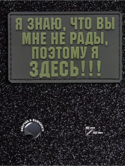Шеврон на липучке Я знаю, что вы мне не рады...