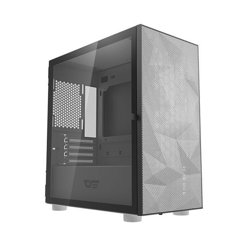 Корпус darkFlash DLM21 MESH, Без БП, mATX, белый, 2xUSB2, 1xUSB3, бок: закалённое стекло на шарнирах (DLM21-WH)