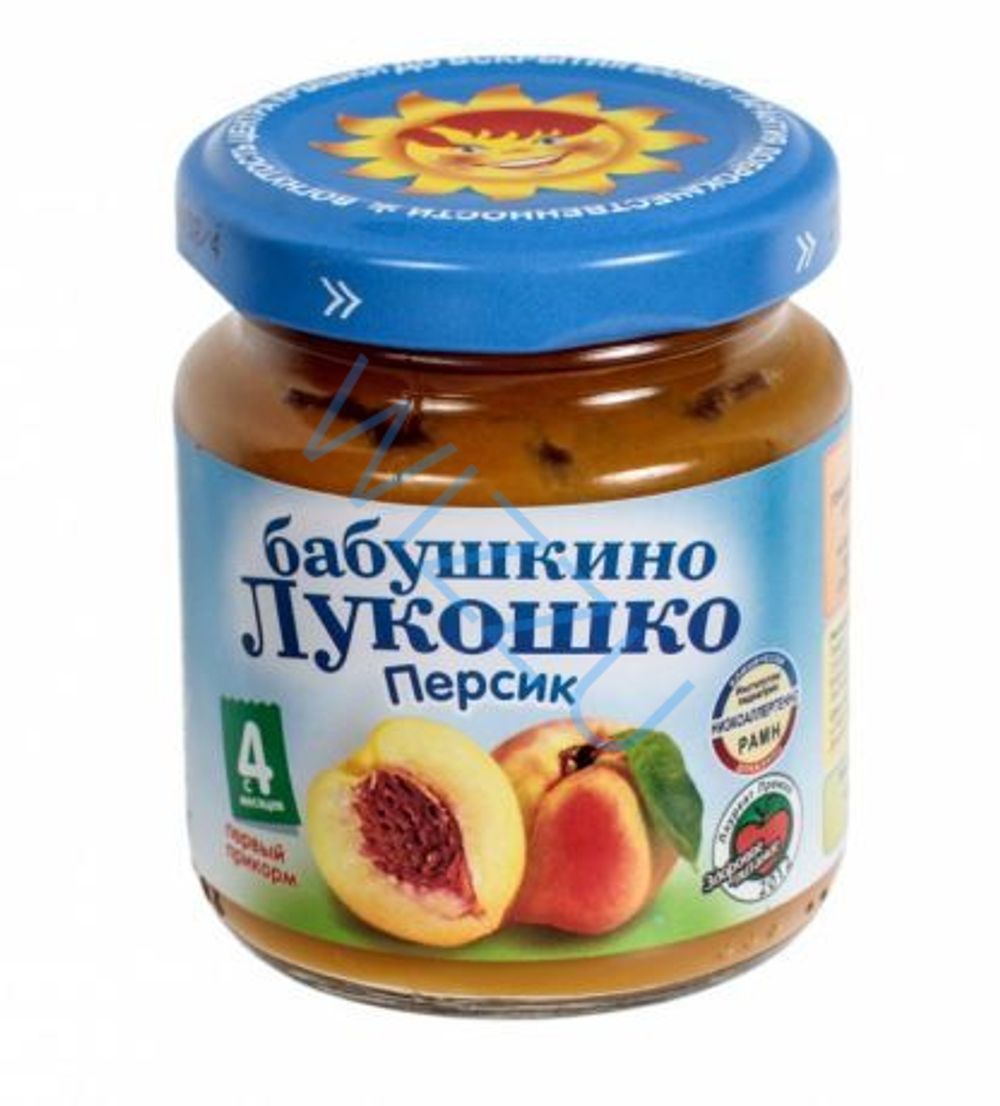 Пюре фруктовое Бабушкино Лукошко персик, 100 г