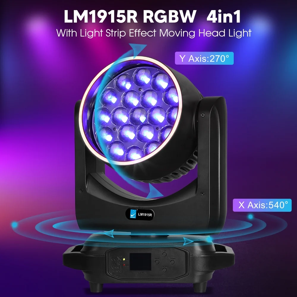 Вращающаяся голова LED Wash 19*15 P, Big Dipper