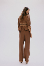 Брюки с кружевной лентой и стяжкой - H&M