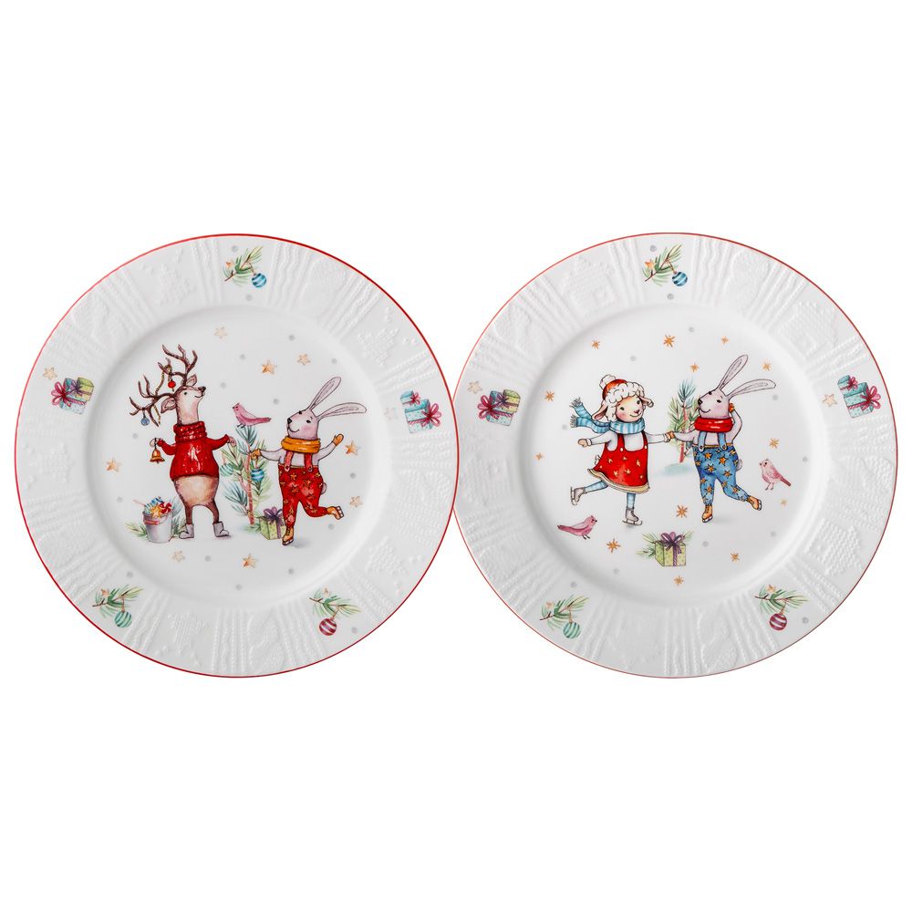 НАБОР ТАРЕЛОК ЗАКУСОЧНЫХ LEFARD "WINTER STORY" 2 ШТ. 20,5 СМ