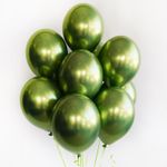 Шар (14"/36 см) Хром Glossy Lime Green 608, 12 шт.