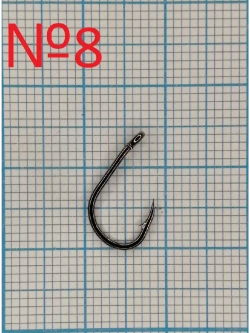 Крючок Wide Gape In-Turned Eye BN №8