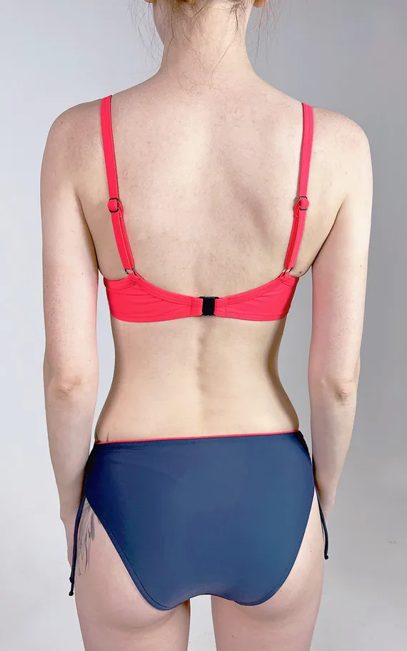Купальник Laura new Graphite-Red-fluo