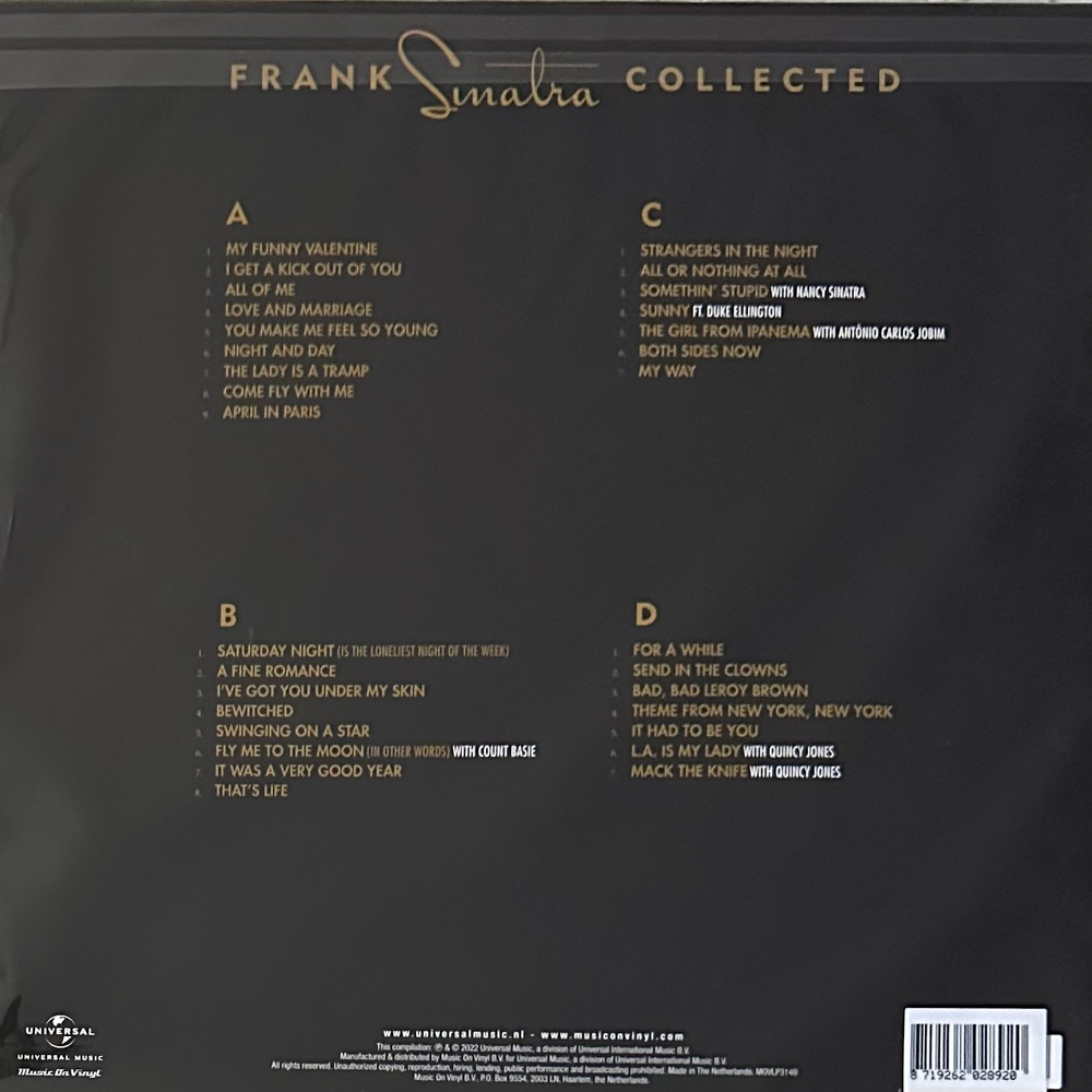 Frank Sinatra ‎– Collected 2LP (Голландия 2023г.)