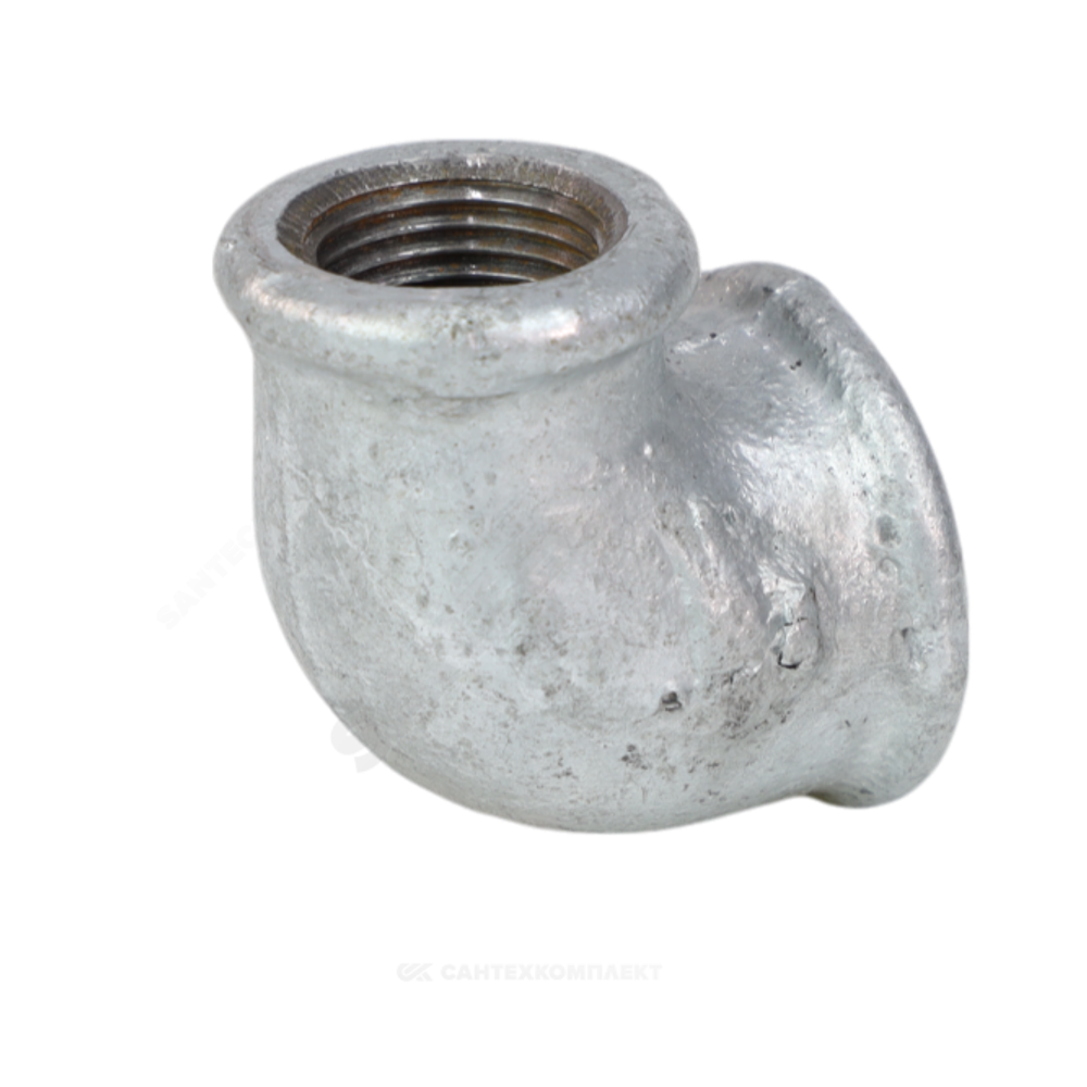 Угольник переходной чугун оц Ду 20х15 (3/4"х1/2") ВР/ВР Fittex