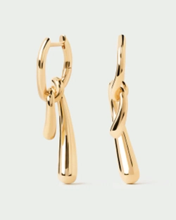 Серьги Twist Hoops серебро 925 пробы покрытое золотом
